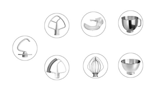 מיקסר KITCHENAID קיצ’נאייד 5KSM175I/EWH